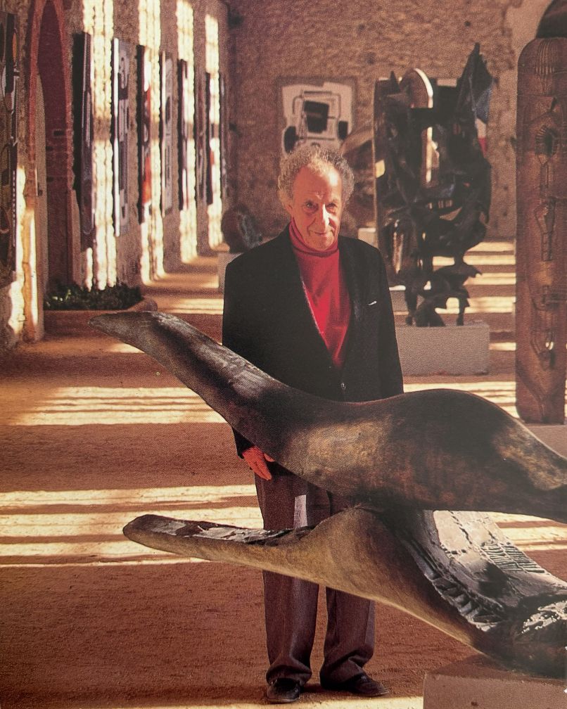 Constantin Andreou à l'exposition de 1995 au musée de Meudon.