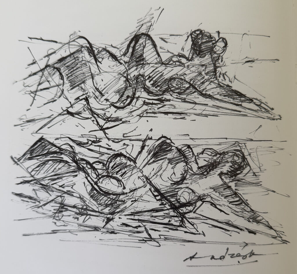 Untitled (two reclining studies), œuvre de Constantin Andréou