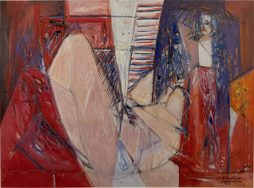 Femme couchée, œuvre de Constantin Andréou