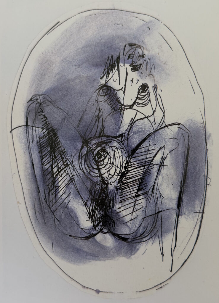 Untitled (female figure in an oval field), œuvre de Constantin Andréou