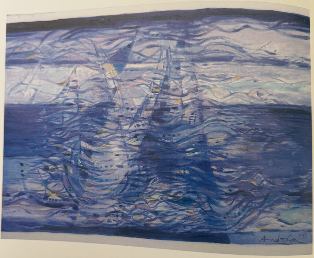 Amour des vagues la nuit, œuvre de Constantin Andréou