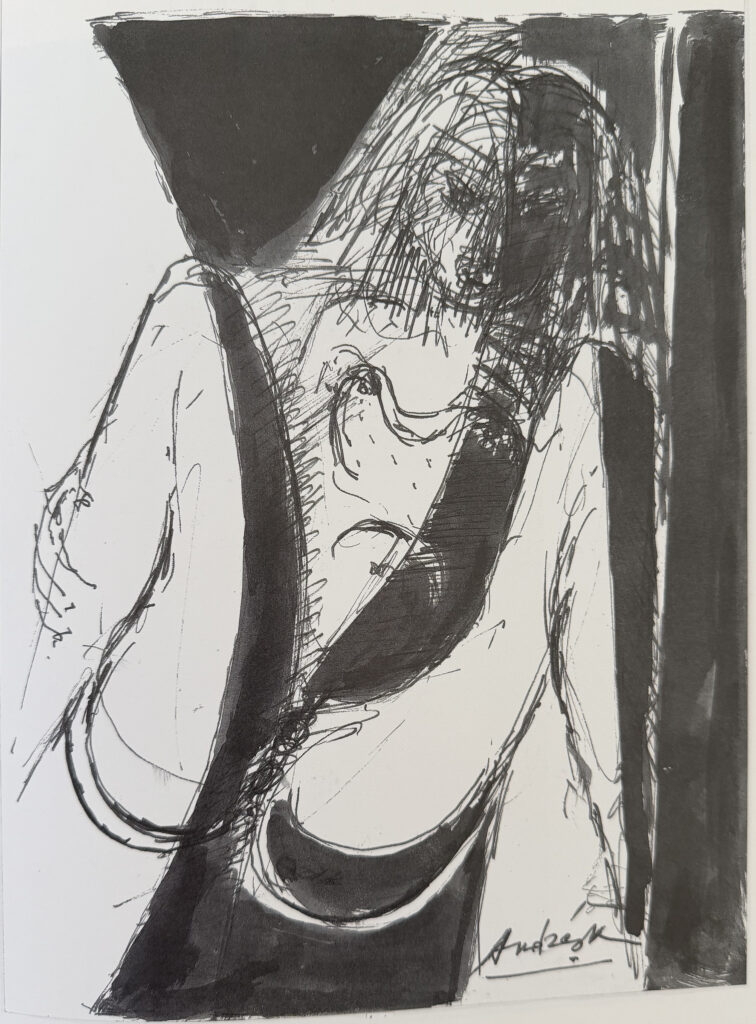 Untitled (seated woman study), œuvre de Constantin Andréou