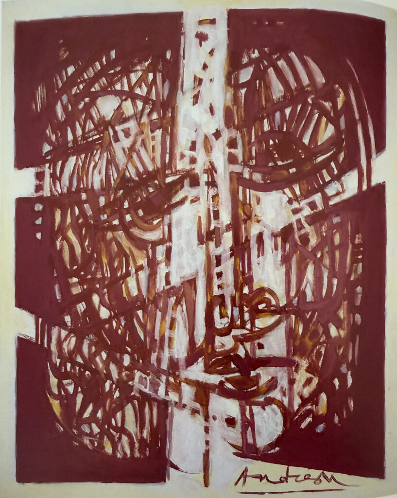 Portrait rouge, œuvre de Constantin Andréou