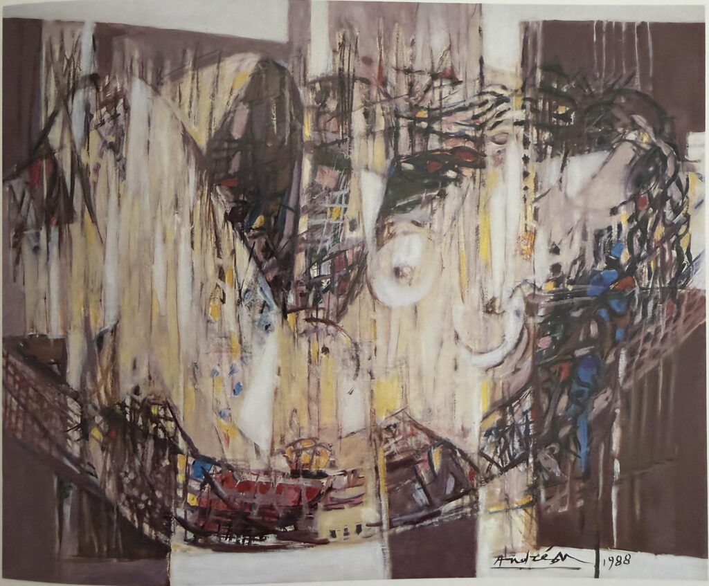 Femme dans le hamac, œuvre de Constantin Andréou